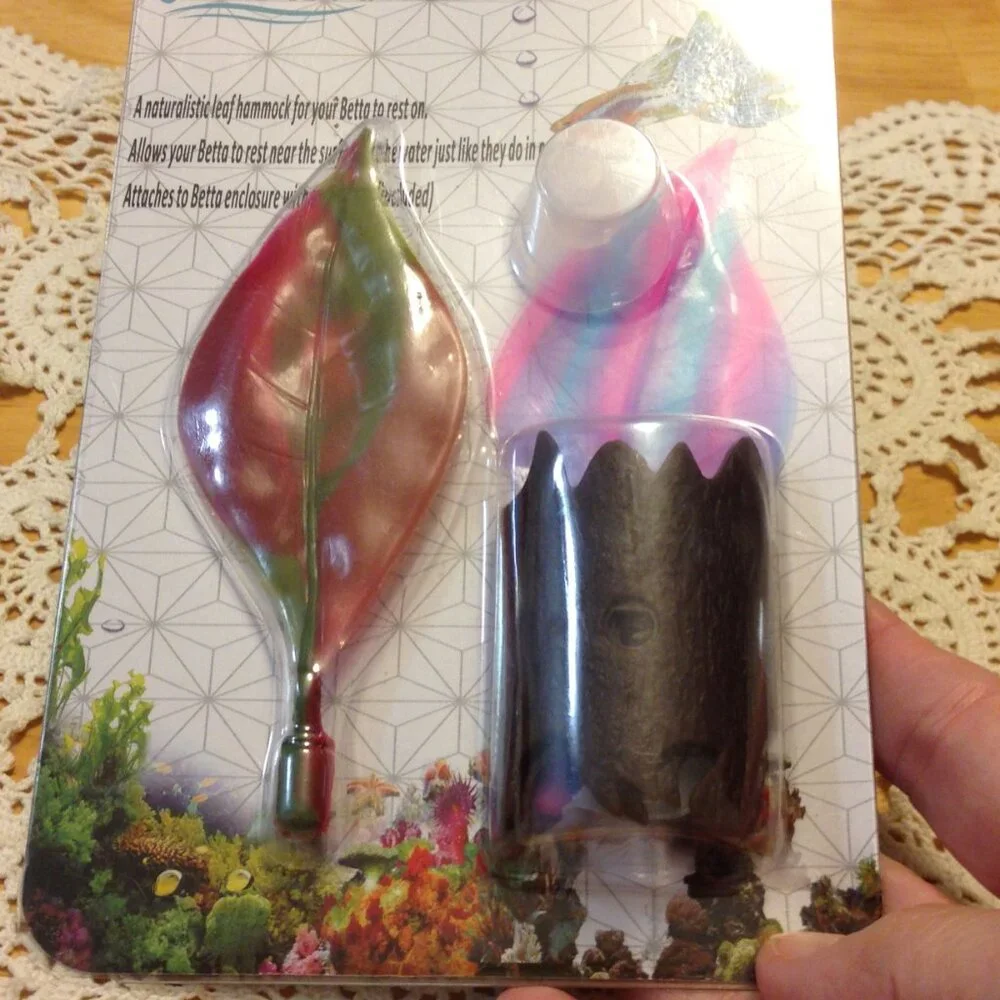 Betta Bed Leaf Hammock Aquarium  Decoration Decor